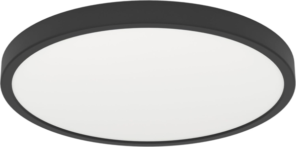 EGLO LED Deckenleuchte Fueva 6, runde Deckenlampe, Aufbaulampe aus Kunststoff in Schwarz und Weiß, Deckenbeleuchtung warmweiß-kaltweiß, ⌀ 39 cm