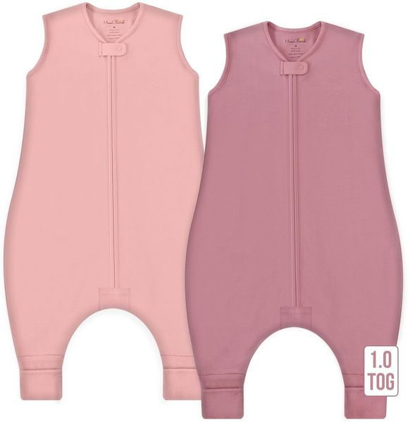 Mama Cheetah Toddler Sleep Sack with Feet 4T-5T, 1.0 TOG Organic Cotton Baby Wearable Blankets with Legs, Baby Sleeping Bag for Walkers, Early Walker X-Large
