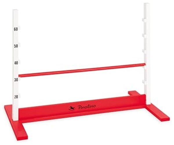 Pinolino 'Hoppe' Hürde, Massivholz rot / weiß , 92 x 67 x 50 cm