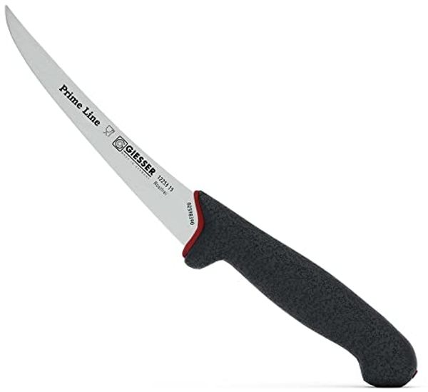 Johannes Giesser Messerfabrik PrimeLine Ausbeinmesser sehr flexibel Messer, Schwarz, 15 cm