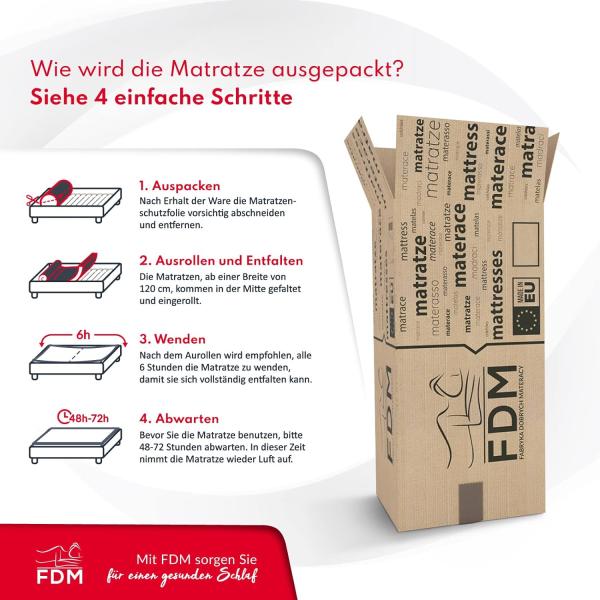 Matratze 160x200 Kaltschaum ROVIGO H3 17 cm Visco HR Schaum Polyurethanschaum JERSEY Bild 11