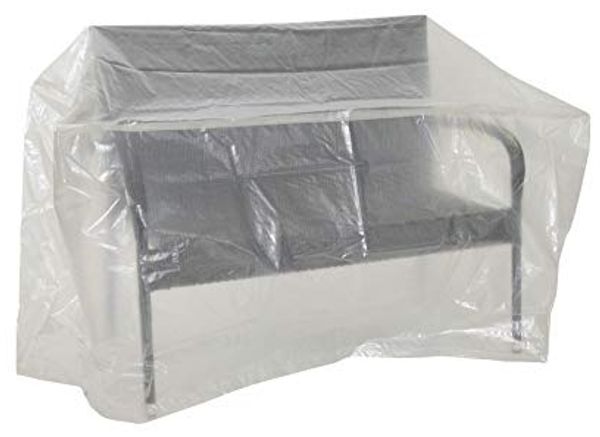 Greemotion Schutzhülle für Gartenbank wasserabweisen mit Ösen, Transparent, 160 x 75 x 78 cm