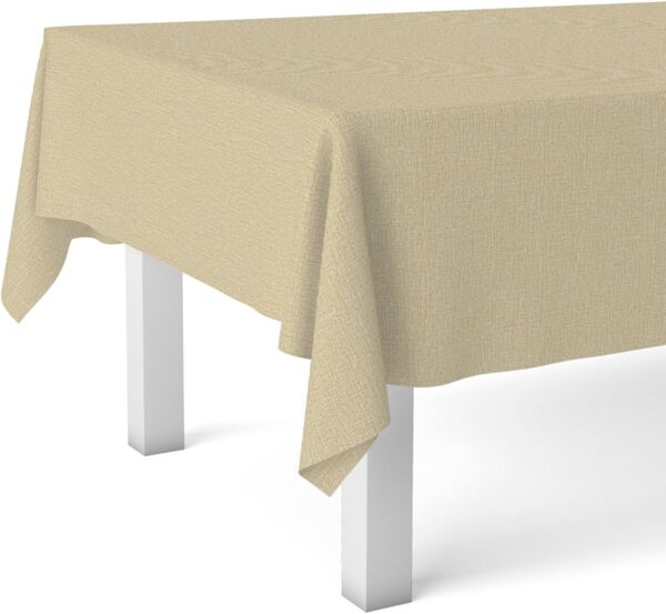 Martina Home Tischdecke, Wachstuch, TER, 220x140 cm, Beige