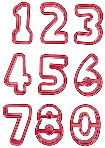 Städter Ausstecher Kunststoff Zahlen-Set 9-tlg. 3,5 cm
