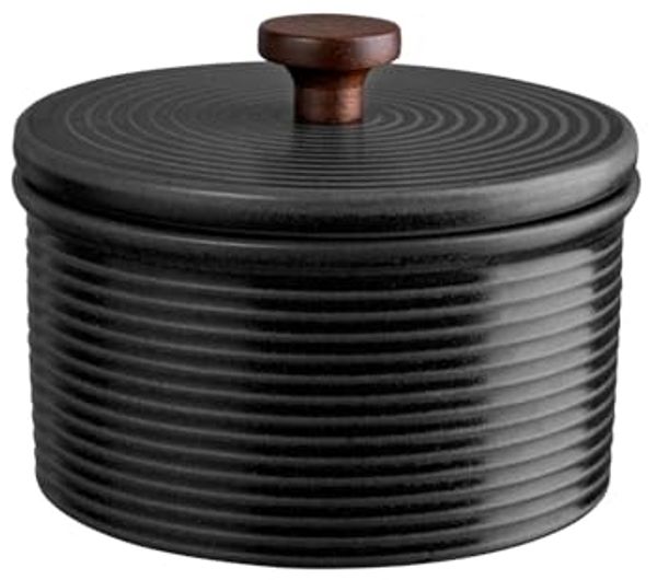 ASA SELECTION Vorratsdose kitchen'art Vorratsdose schwarz Ø 13,5 cm, Steingut