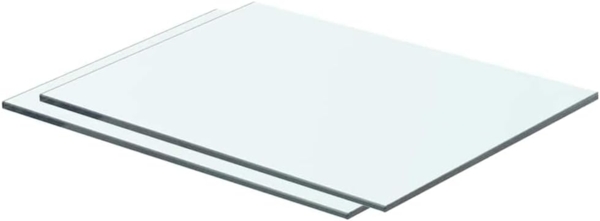 vidaXL Regalböden 2 Stk. Glas Transparent 40x25 cm 3051555
