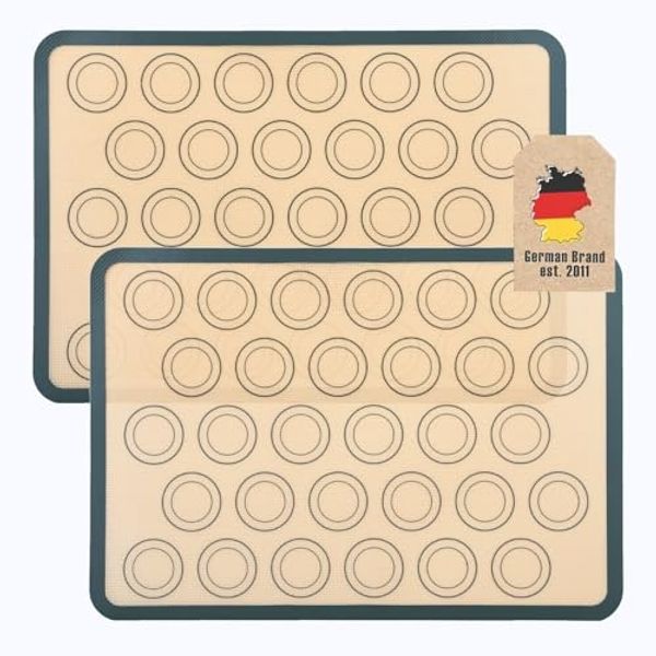 Intirilife Backmatte, Silikon (2-tlg), 2x wiederverwendbare Silikon Macaron Backmatte