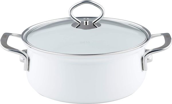 Riess Riess niedriger Topf mit Deckel 16cm Arcticweiss R0655033