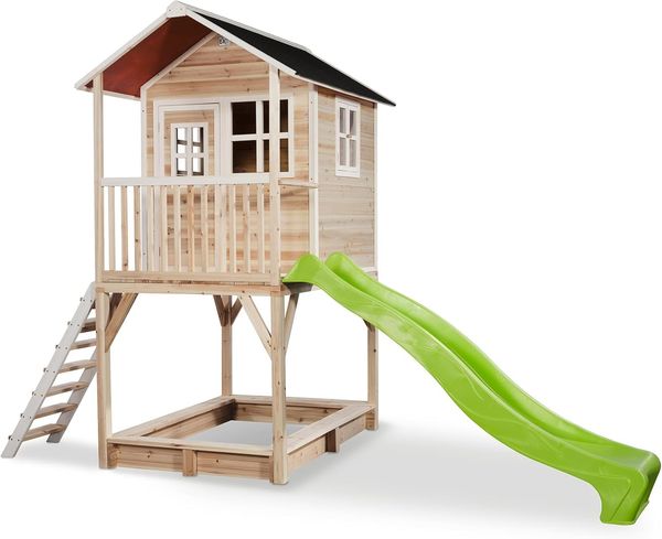 Exit Holz Spielhaus Loft 700 | Braun | 391 x 190 x 269 cm