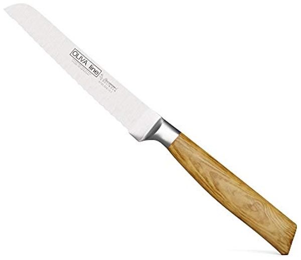 Burgvogel Brötchenmesser Brötchenmesser, Klinge 13 cm, Griff aus Olivenholz