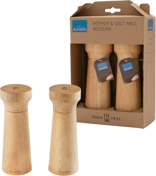 Amefa MODERN WOOD Salz-/Pfeffermühle Set 2-teilig holz