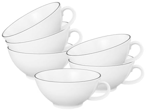 Seltmann Weiden Tasse Lido Black Line, 1-tlg, Porzellan, Teeobertasse 0,14 l