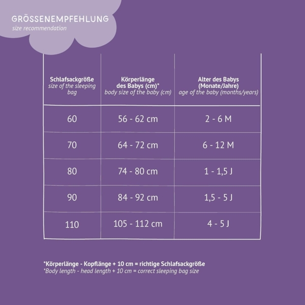 Sommerschlafsack LIEBMICH Baumwollmusselin kastanie, Größe 70 Bild 7