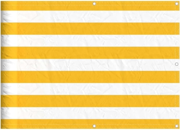 vidaXL Balkon-Sichtschutz Gelb und Weiß Gestreift 75x700 cm 42002039