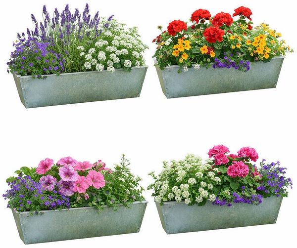 HTI-Living Pflanzkübel Pflanzkasten für Palette 4er-Set (Set, 4 St, 4 rechteckige Pflanzkasten), Pflanztopf Blumentopf Blumenschale