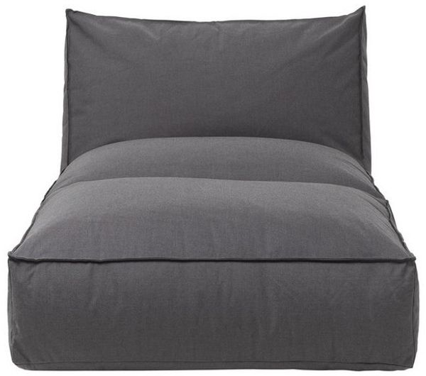 Blomus Bett S Stay, Outdoor-Liege, Kunststoff, Kunstfaser, Stahl pulverbeschichtet, Coal, 25 x 80 x 190 cm, 62042