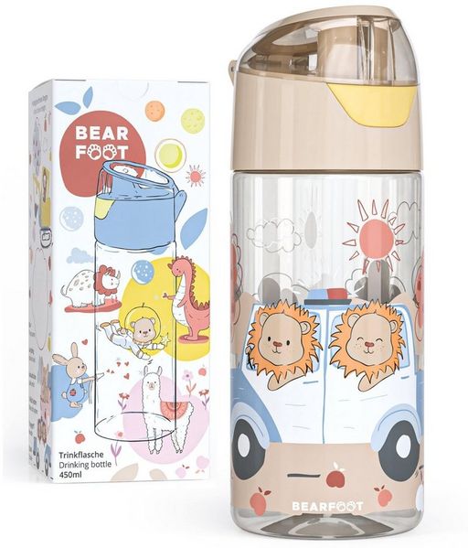 BEARFOOT Trinkflasche Trinkflasche Kinder, leichte Wasserflasche - Polizei Löwen
