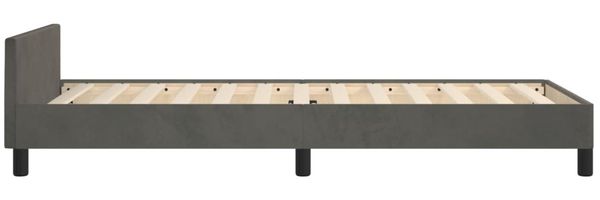 Bettgestell mit Kopfteil Samt Dunkelgrau 90x190 cm, Härtegrad: H2 [3125606] Bild 7