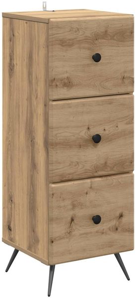 vidaXL Schubladenschrank Artisan-Eiche 33 x 34,5 x 90 cm Holzwerkstoff 895544