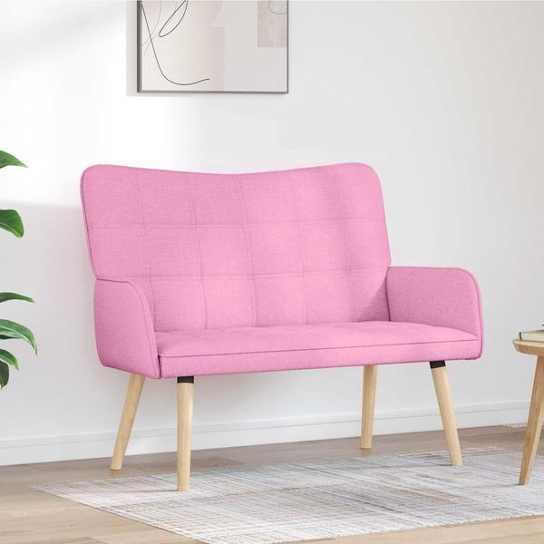 vidaXL 2-Sitzer Sofa Rosa 115 x 61 x 87 cm Stoff 42028901