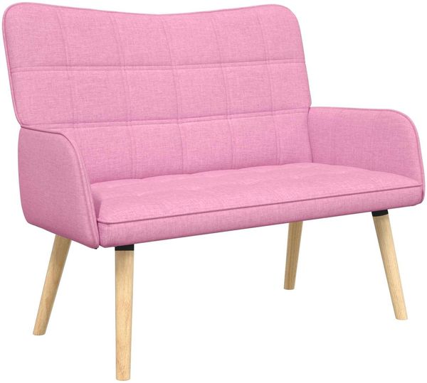 vidaXL 2-Sitzer Sofa Rosa 115 x 61 x 87 cm Stoff 42028901 Bild 2