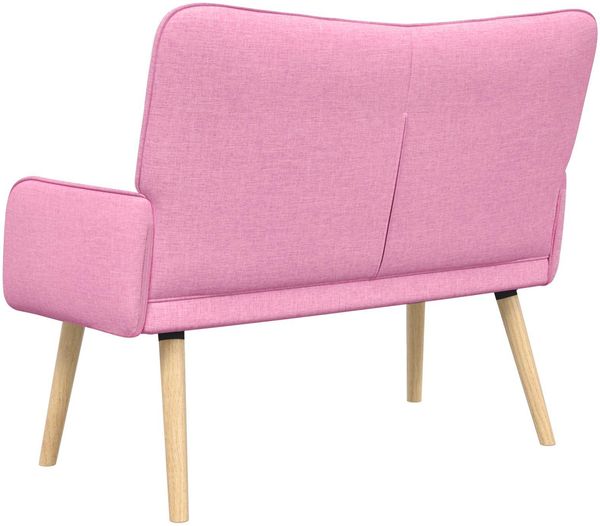 vidaXL 2-Sitzer Sofa Rosa 115 x 61 x 87 cm Stoff 42028901 Bild 6