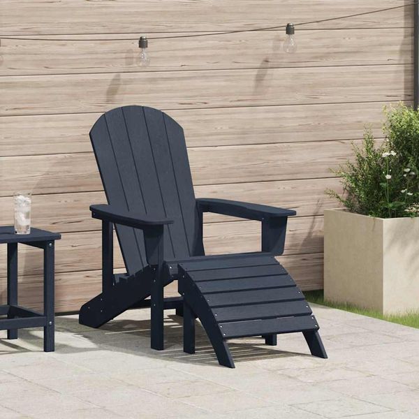 vidaXL Adirondack-Stuhl Marineblau 82 x 74 x 92 cm HDPE 42006630