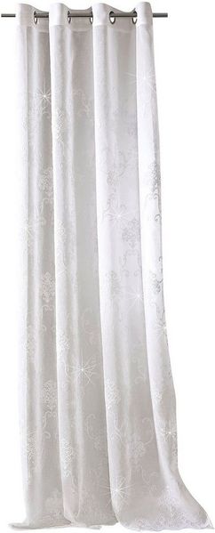 Weckbrodt Vorhang Agatha (1 St), Ösen, halbtransparent, Microfaser, Barock-Stickerei und Lurexfäden, Gardine, Store