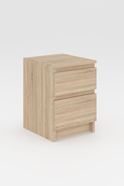 Stilvoller Nachttisch, Sonomo-Eiche, 35 x 50 x 40 cm | 100% melaminbeschichtete Spanplatte, 18 mm stark | Zerlegbar