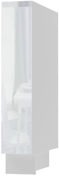 Apothekerunterschrank AVELLINO 15x50x82cm Metallauszug grifflos Farbe: weiß Acryl Hochglanz / weiß (AV-D15/cargo)