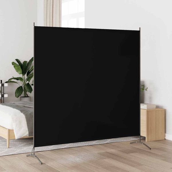 vidaXL Paravent Schwarz 175x180 cm Stoff 320738