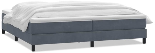 vidaXL Boxspringbett mit Matratze Dunkelgrau 180x210 cm Samt 3315934