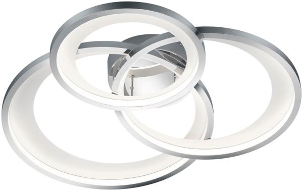 LED Deckenleuchte GRANADA mit drei Ringen in Chrom, dimmbar, Breite 71cm Bild 2