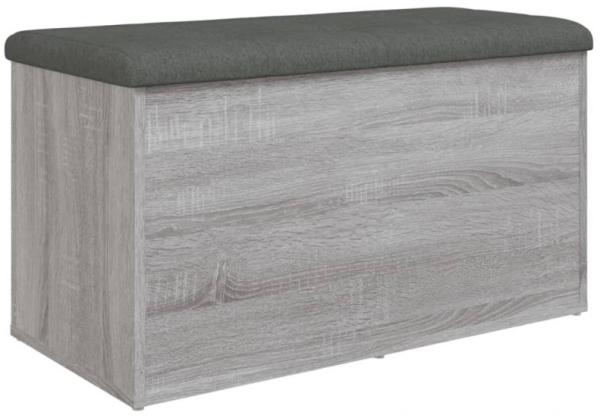 Sitzbank mit Stauraum, Holzwerkstoff, Grau Sonoma, 82 x 42 x 45 cm