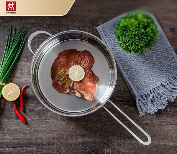 Zwilling Schmortopf Zwilling Twin Nova Schmorpfanne 24 cm, Edelstahl (Schmorpfanne), Nova Sauteuse mit Deckel, Kochtopf, Edelstahl, Schmorpfanne, 2,4L