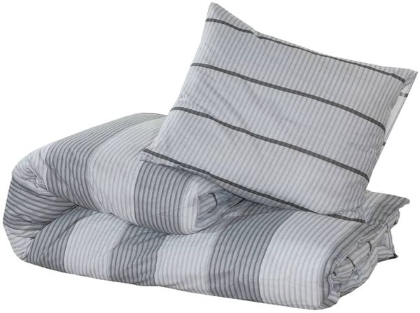 vidaXL Bettwäsche-Set, Baumwolle hellgrau, 220x240 cm Bild 3