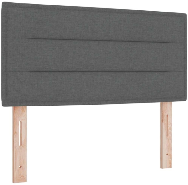 vidaXL Boxspringbett mit Matratze Dunkelgrau 90 x 190 cm Stoff 3339934 Bild 4