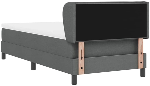 vidaXL Boxspringbett mit Matratze Dunkelgrau 90 x 190 cm Stoff 3339934 Bild 8