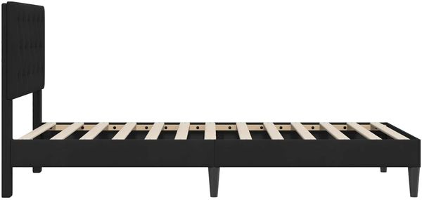 vidaXL Bettrahmen mit Kopfteil Schwarz 90 x 190 cm Samt 42027635 Bild 5