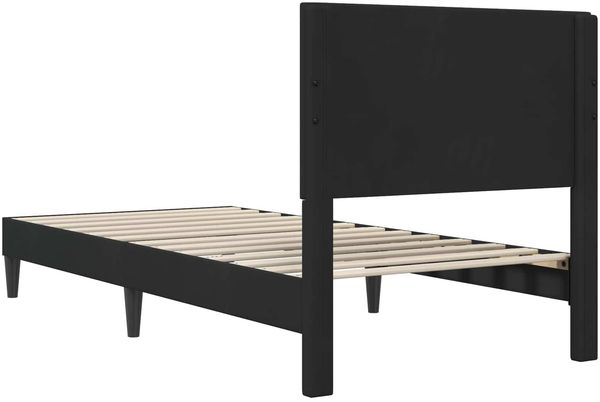 vidaXL Bettrahmen mit Kopfteil Schwarz 90 x 190 cm Samt 42027635 Bild 6