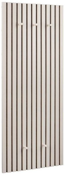 MIRRORS AND MORE Garderobenpaneel GRACE, Sandgrau, Schwarz, MDF, 5 Haken, B 50 x H 125 x T 7,5 cm