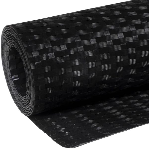 vidaXL Balkon-Sichtschutz Schwarz 300x100 cm Poly Rattan 156297 Bild 7