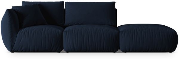 Micadoni Modulares Sofa Chris 3-Sitzer Rechts Samt Königsblau