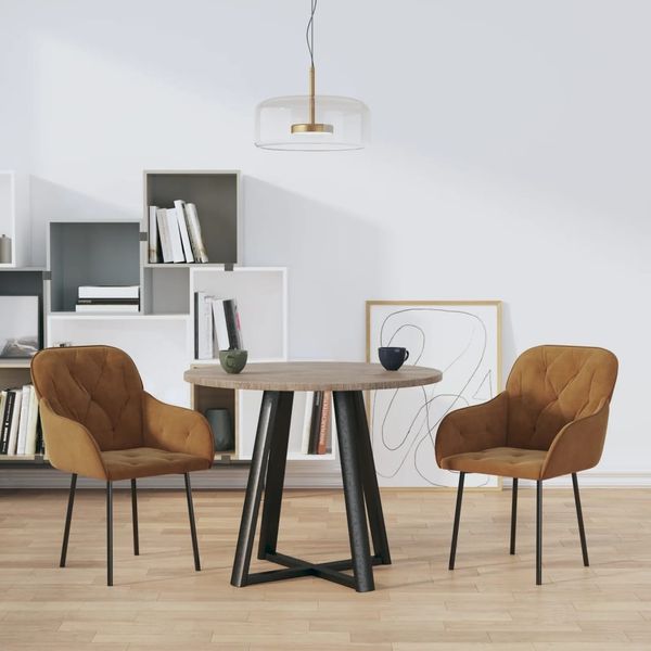 Esszimmerstühle 2 Stk. Braun Samt [344853]