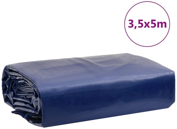vidaXL Abdeckplane Blau 3,5x5 m 650 g/m² 156169 Bild 9