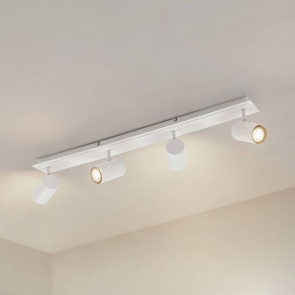 Lindby Deckenstrahler Joffrey, Metall, Weiß IP20, 4 x 10 W LED