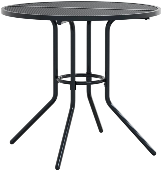vidaXL Terrassentisch Rund Anthrazit Pulverbeschichteter Stahl 4009263