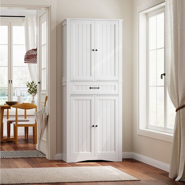 Bealife Küchenbuffet Küchen Hochschränke mit 4 Türen und 1/2 Schublade, H:180CM
