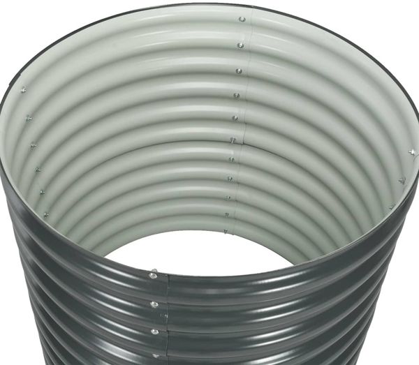vidaXL Garten-Hochbeet 80x80x81 cm Verzinkter Stahl Grau 45525 Bild 5