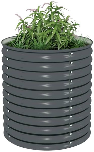 vidaXL Garten-Hochbeet 80x80x81 cm Verzinkter Stahl Grau 45525 Bild 3